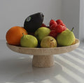 Tazón de frutas de travertino natural