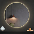Espejo circular con luz LED