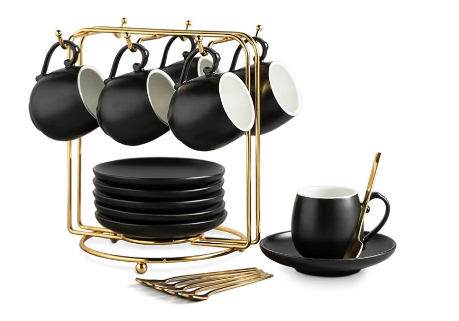 Juego de tazas y platillos para café