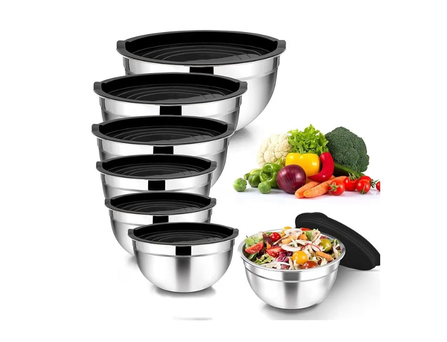 Juego de tazones/ bowls de cocina con tapas